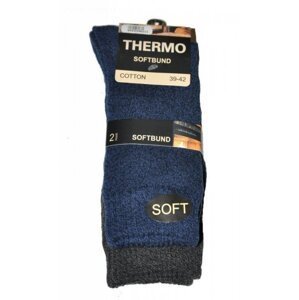 WiK 23402 Thermo Softbund Pánské ponožky 43-46 jeans melanž