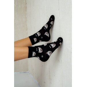 Milena 0200 Pieski Dámské ponožky 37-41 černá
