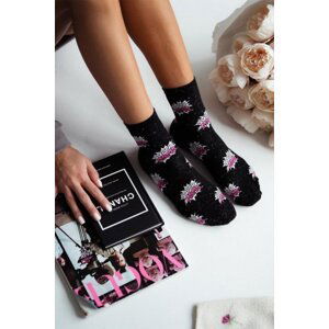 Milena 0200 Super Mama Dámské ponožky 37-41 černá-růžová