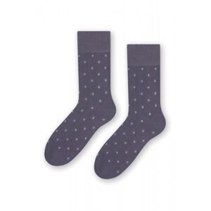 Steven 056 209 vzor šedé Pánské ponožky 42/44 šedá
