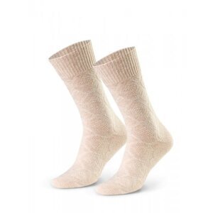 Steven art.093 vzor vlněné Dámské ponožky 35-37 světle růžová