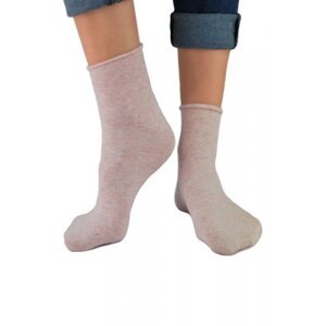 Noviti SB 022 W 01 lurex zlato-růžové Dámské ponožky 35/38 růžová