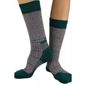 Noviti vlněné SW 005 M 02 zelený melanž Pánské ponožky 43/46 šedá