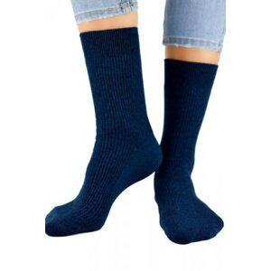 Noviti SB 041 M 02 proužky melanžově tmavě modré Pánské ponožky 43/46 tmavě modrá