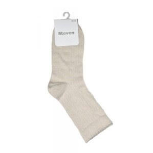 Steven art.099 proužek lurex Dámské ponožky 38-40 světle šedá