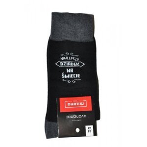 Milena Avangard pro děda 0125 Pánské ponožky 39-42 grafitová-černá