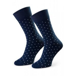 Steven 056 235 vzor tmavě modré Oblekové ponožky 39/41 tmavě modrá