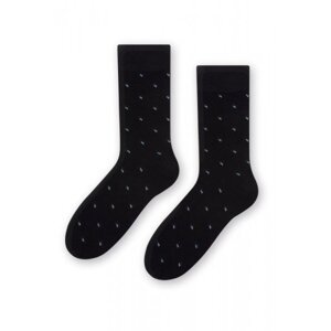 Steven 056 229 vzor černé Oblekové ponožky 39/41 černá