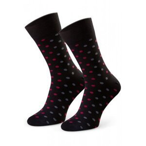 Steven 056 232 vzor černé Oblekové ponožky 42/44 černá