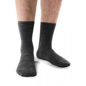 Steven 130 černý melanž Pánské ponožky 44/46 černá