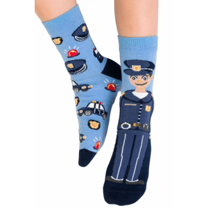 Steven art.014 Boy Asymetrické chlapecké ponožky 29-31 modrá
