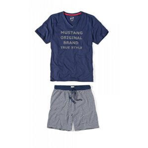 Mustang 4213-6000 Short Set Pánské pyžamo L navy-grey melange