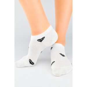 Noviti ST 033 W 01 ažurové černobílé Dámské kotníkové ponožky 36/41 Mix