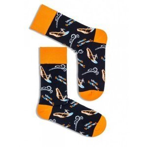 Milena Avangard 0125 Windsurfing Pánské ponožky 43-46 černá-oranžová