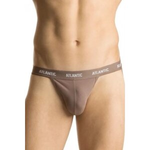 Atlantic jockstrap 1571 tmavě béžové Pánské slipy 2XL hnědá