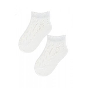 Noviti SB063 ažur Dívčí ponožky 19-22 bílá