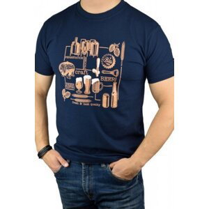 Noviti t-shirt TT 007 M 02 tmavě modré Pánské tričko L tmavě modrá