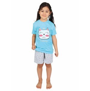 Dětské krátké pyžamo LAMKA tyrkysové - P LAMKA 1 BASS 98-104
