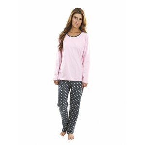 Dámské pyžamo P1424 růžové hvězdičky - P1424 407 XXL