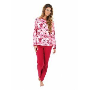 Dámské pyžamo P1406 květy růžové - P1406 373 XXL