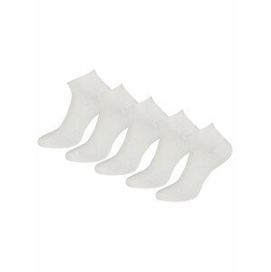 5 PACK vyšších kotníkových ponožek bílých - PON KOTN 5 002 43-46