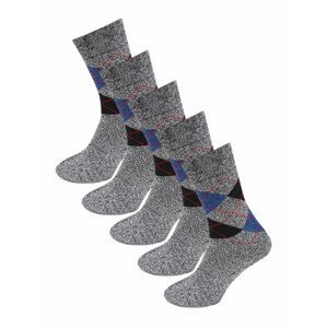 5 PACK pánských vzorovaných ponožek 2023 - PON 2023 5 BASS 43-46