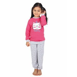 Dětské dlouhé pyžamo PRINCEZNA růžové - P PRINCEZNA 2 BASS 134-140