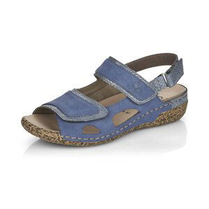 RIEKER, V7284-14 - dámské modré sandály V7284-14 38