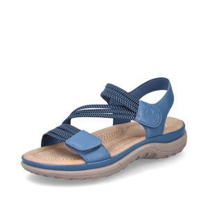RIEKER, V8873-14 - dámské modré sandály V8873-14 37
