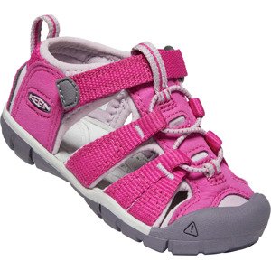 KEEN, SEACAMP II CNX - dívčí růžové sandály SEACAMP II CNX very berry/dawn pink 22