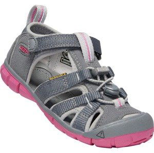 KEEN, SEACAMP II CNX grey/rose - dívčí sandály SEACAMP II grey/rose 30