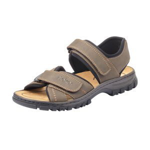 RIEKER, 25051-27 pánské hnědé sandály, vycházková obuv 25051-27 44