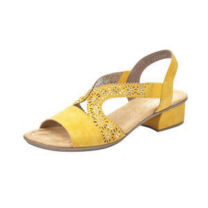 RIEKER, V6216-68 dámské žluté sandály, vycházková obuv V6216-68 39