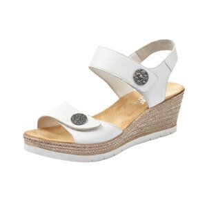 RIEKER, 619B9-80 dámské bílé sandály, vycházková obuv 619B9-80 41