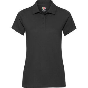 Sportovní dámské funkční polo tričko Fruit of the Loom Barva: Černá, Velikost: XS F551