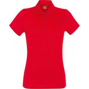 Sportovní dámské funkční polo tričko Fruit of the Loom Barva: Červená, Velikost: XL F551