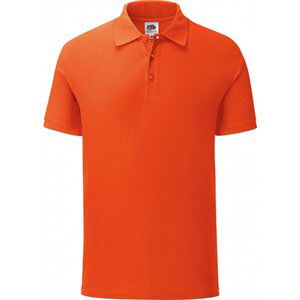 Pánská slim-fit polokošile Iconic Fruit of the Loom s rozparky 180 g/m Barva: Oranžová, Velikost: L F512