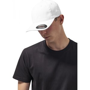 Jemně sepraná bavlněná kšiltovka Flexfit Dad Cap Barva: Bílá, Velikost: S/M