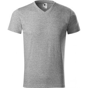 MALFINI® Pánské teplé bavlněné tričko do véčka Malfini 200 g/m Barva: Šedý melír tmavý, Velikost: 3XL