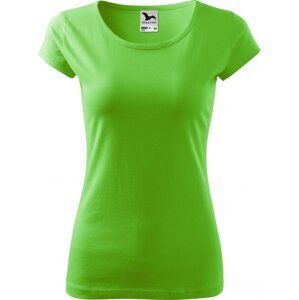 MALFINI® Dámské lehce vypasované bavlněné tričko Malfini s kratšími rukávky Barva: Zelená jablková, Velikost: XXL