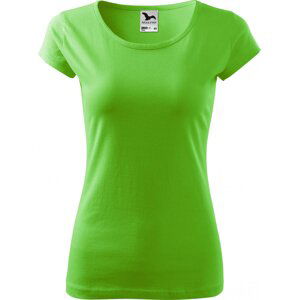 MALFINI® Dámské lehce vypasované bavlněné tričko Malfini s kratšími rukávky Barva: Zelená jablková, Velikost: L