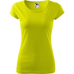 MALFINI® Dámské lehce vypasované bavlněné tričko Malfini s kratšími rukávky Barva: Limetková žlutá, Velikost: M