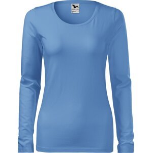 MALFINI® Dámské dlouhé strečové tričko Malfini s dlouhým rukávem Barva: modrá nebeská, Velikost: S