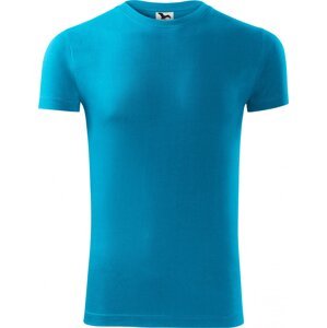 MALFINI® Přiléhavé pánské bavlněné tričko Viper se silikonovou úpravou 180 g/m Barva: modrá tyrkysová, Velikost: L