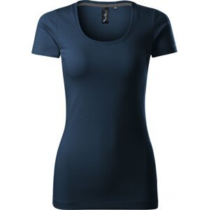 MALFINI Premium® Dámské vypasované tričko Action s elastanem Barva: modrá námořní, Velikost: L