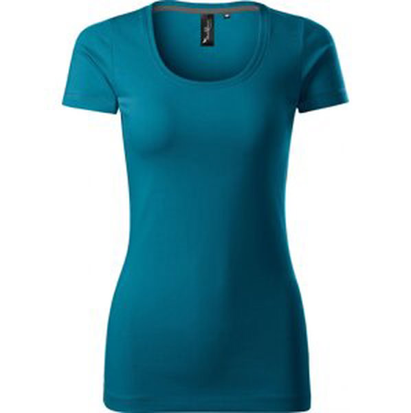 MALFINI Premium® Dámské vypasované tričko Action s elastanem Barva: modrá petrolejová, Velikost: XXL