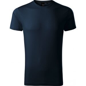 MALFINI Premium® Exkluzivní pánské slim fit tričko s elastanem Barva: modrá námořní, Velikost: 3XL
