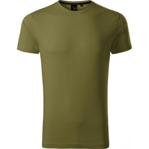 MALFINI Premium® Exkluzivní pánské slim fit tričko s elastanem Barva: Olivová, Velikost: XL