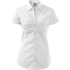 MALFINI® Dámská popelínová košile Chic s pásovými záševky Barva: Bílá, Velikost: S