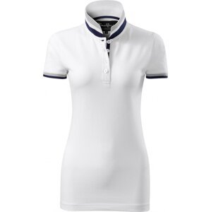 MALFINI Premium® Dámská piké polokošile se stojacím límečkem, 100% bavlna Barva: Bílá, Velikost: L